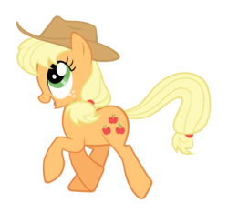 Size: 4055x3803 | Tagged: safe, artist:ocarina0ftimelord, applejack, earth pony, pony, g4, the super speedy cider squeezy 6000, applejack's hat, cowboy hat, female, hat, high res, simple background, solo, stetson, transparent background, vector, vector trace