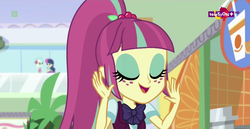 Size: 1360x700 | Tagged: safe, screencap, bon bon, lyra heartstrings, sour sweet, sweetie drops, equestria girls, equestria girls specials, g4, my little pony equestria girls: dance magic, teletoon