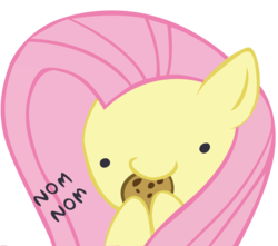 Size: 850x750 | Tagged: safe, artist:ocarina0ftimelord, fluttershy, pegasus, pony, g4, bust, cookie, cute, dot eyes, eating, female, food, nom, portrait, shyabetes, simple background, solo, transparent background, vector