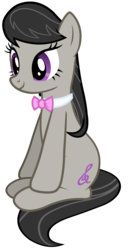 Size: 1200x2340 | Tagged: dead source, safe, artist:theevilflashanimator, octavia melody, earth pony, pony, g4, amused, backwards cutie mark, cute, female, mare, octavia is amused, simple background, sitting, solo, tavibetes, transparent background, vector