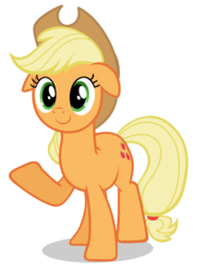 Size: 5000x6924 | Tagged: safe, artist:lahirien, applejack, earth pony, pony, g4, sweet and elite, absurd resolution, cute, female, floppy ears, happy, mare, simple background, smiling, solo, transparent background, vector, vector trace