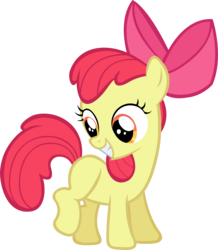 Size: 4813x5515 | Tagged: safe, artist:lilcinnamon, apple bloom, earth pony, pony, g4, hearts and hooves day (episode), absurd resolution, female, filly, simple background, solo, transparent background, vector, vector trace