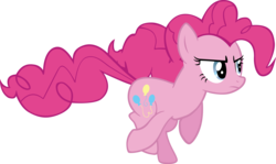 Size: 4239x2523 | Tagged: safe, artist:ocarina0ftimelord, pinkie pie, earth pony, pony, g4, female, high res, mare, running, simple background, solo, transparent background, vector