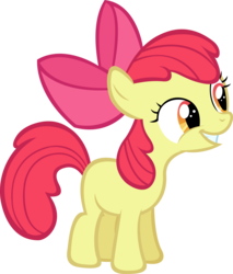 Size: 5843x6858 | Tagged: safe, artist:lilcinnamon, apple bloom, earth pony, pony, g4, .psd available, absurd resolution, apple bloom's bow, bow, female, hair bow, simple background, solo, trace, transparent background
