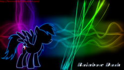 Size: 1920x1080 | Tagged: safe, artist:fenrirconnell, rainbow dash, g4, female, solo, wallpaper