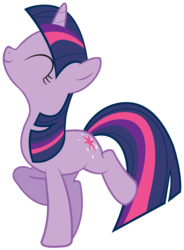 Size: 2520x3430 | Tagged: safe, artist:mihaaaa, twilight sparkle, pony, unicorn, g4, party of one, cute, dancing, eyes closed, female, high res, mare, simple background, smiling, solo, transparent background, twiabetes, unicorn twilight, vector