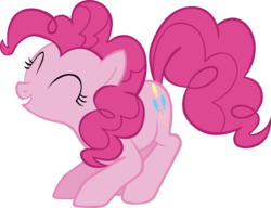 Size: 3424x2626 | Tagged: safe, artist:ocarina0ftimelord, pinkie pie, earth pony, pony, g4, cute, diapinkes, eyes closed, female, high res, mare, simple background, solo, transparent background, vector