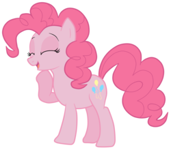 Size: 5000x4467 | Tagged: safe, artist:jennieoo, pinkie pie, earth pony, pony, g4, absurd resolution, eyes closed, female, mare, show accurate, simple background, solo, transparent background, vector