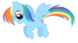 Size: 1200x668 | Tagged: safe, artist:jennieoo, rainbow dash, pegasus, pony, g4, backwards cutie mark, female, mare, show accurate, simple background, solo, transparent background, vector