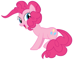 Size: 6141x5000 | Tagged: safe, artist:jennieoo, pinkie pie, earth pony, pony, g4, absurd resolution, female, happy, mare, show accurate, simple background, solo, transparent background, vector