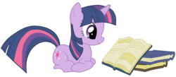 Size: 1500x653 | Tagged: safe, artist:jennieoo, twilight sparkle, pony, unicorn, g4, book, female, mare, open book, ponyloaf, reading, show accurate, simple background, solo, transparent background, unicorn twilight, vector