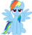 Size: 5000x5492 | Tagged: safe, artist:jennieoo, rainbow dash, pegasus, pony, g4, absurd resolution, female, front view, mare, show accurate, simple background, sitting, solo, spread wings, transparent background, vector, wings