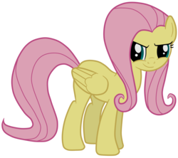 Size: 5000x4448 | Tagged: safe, artist:jennieoo, fluttershy, pegasus, pony, g4, absurd resolution, evil smile, female, mare, show accurate, simple background, smiling, smirk, solo, transparent background, vector