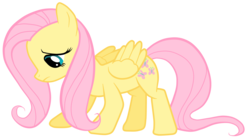 Size: 5000x2795 | Tagged: safe, artist:jennieoo, fluttershy, pegasus, pony, g4, female, high res, mare, show accurate, simple background, solo, transparent background, vector