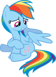 Size: 16620x23118 | Tagged: safe, artist:xhalesx, rainbow dash, pegasus, pony, g4, magical mystery cure, absurd resolution, female, mare, simple background, solo, swapped cutie marks, transparent background, vector, vector trace, what my cutie mark is telling me