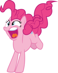 Size: 6000x7477 | Tagged: safe, artist:yetioner, pinkie pie, earth pony, pony, g4, not asking for trouble, .svg available, absurd resolution, faic, female, ponk, simple background, solo, stomping, transparent background, vector