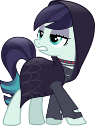 Size: 4372x5793 | Tagged: safe, artist:jhayarr23, coloratura, earth pony, pony, g4, honest apple, absurd resolution, clothes, fashion, female, hoodie, lidded eyes, mare, modeling, simple background, solo, transparent background, vector