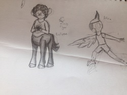 Size: 2048x1536 | Tagged: safe, artist:mlpcreationist, oc, oc only, centaur, pony, non pony, non-pony oc, traditional art