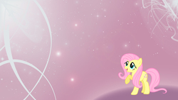 Size: 1920x1080 | Tagged: safe, artist:lilcinnamon, artist:unfiltered-n, edit, fluttershy, pony, g4, abstract background, female, solo, wallpaper, wallpaper edit