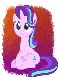 Size: 2751x3618 | Tagged: safe, artist:starlightglummer, starlight glimmer, pony, g4, female, high res, looking at you, raised hoof, sitting, solo, vector