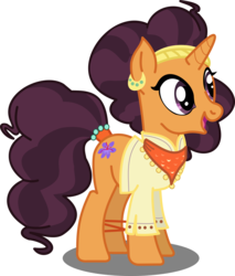 Size: 2000x2350 | Tagged: safe, artist:perplexedpegasus, saffron masala, pony, unicorn, g4, spice up your life, female, high res, mare, open mouth, simple background, solo, transparent background, vector