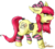 Size: 1849x1671 | Tagged: safe, artist:ruby dusk, apple bloom, earth pony, pony, g4, collar, ear piercing, earring, female, goth, jewelry, leg warmers, mare, open mouth, piercing, saddle bag, simple background, solo, transparent background