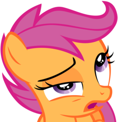 Size: 6208x6460 | Tagged: safe, artist:frownfactory, scootaloo, pegasus, pony, g4, .svg available, absurd resolution, derp, female, hearts and hooves day, scootaderp, simple background, solo, svg, transparent background, vector