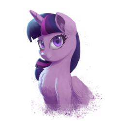 Size: 1000x1000 | Tagged: safe, artist:grissaecrim, twilight sparkle, alicorn, pony, g4, chest fluff, cute, female, looking at you, mare, simple background, smiling, solo, twiabetes, twilight sparkle (alicorn)