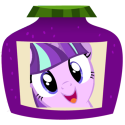 Size: 600x600 | Tagged: safe, artist:thefinite, starlight glimmer, pony, g4, female, food, glim so jelly, hi anon, jelly, meme, simple background, solo, transparent background