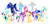 Size: 2000x1000 | Tagged: safe, artist:equmoria, applejack, bon bon, derpy hooves, fluttershy, lyra heartstrings, pinkie pie, princess celestia, princess luna, rainbow dash, rarity, spike, starlight glimmer, sunset shimmer, sweetie drops, trixie, twilight sparkle, alicorn, dragon, pony, g4, 3d, mane seven, mane six, mmd, simple background, twilight sparkle (alicorn), white background