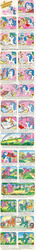Size: 711x4998 | Tagged: safe, gypsy (g1), majesty, milky way, question mark (g1), star hopper, sunspot, pony, comic:my little pony (g1), g1, official, a sparkling surprise, archway, blank, book, boop, comic, dream castle, female, flying saucer, garland, horn, majesty's library, noseboop, origin story, page, sparkle pony, stars, twirled her magic horn