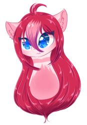 Size: 1024x1473 | Tagged: safe, artist:php146, oc, oc only, oc:amai, earth pony, pony, :t, bust, colored pupils, female, mare, portrait, simple background, solo, transparent background