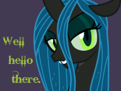 Size: 640x480 | Tagged: safe, artist:srsishere, queen chrysalis, changeling, changeling queen, g4, bedroom eyes, female, filly-queen-chrysalis, solo, vector