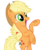 Size: 2523x3000 | Tagged: safe, artist:junkiesnewb, applejack, earth pony, pony, fall weather friends, g4, my little pony: friendship is magic, applejack's hat, bipedal, cowboy hat, female, happy, hat, high res, mare, messy mane, rearing, simple background, solo, transparent background, vector, vector trace