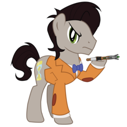Size: 6000x6000 | Tagged: safe, artist:1992zepeda, artist:linas3001, edit, vector edit, doctor whooves, time turner, pony, g4, .svg available, absurd resolution, blazer, bowtie, clothes, crossover, doctor who, eleventh doctor, male, matt smith, ponified, shirt, simple background, solo, sonic screwdriver, the doctor, transparent background, vector