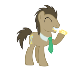 Size: 6000x6000 | Tagged: safe, artist:greywander87, artist:linas3001, edit, vector edit, doctor whooves, time turner, earth pony, pony, g4, absurd resolution, butter, food, male, simple background, solo, that pony sure does love butter, transparent background, vector