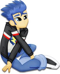 Size: 1600x1966 | Tagged: safe, artist:jucamovi1992, flash sentry, equestria girls, g4, cute, diasentres, eye, eyes, male, pose, rocker, simple background, sitting, solo, stupid sexy flash sentry, transparent background, vector