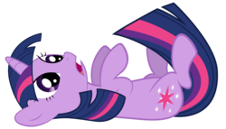 Size: 8721x5000 | Tagged: safe, artist:rubez2525, twilight sparkle, pony, unicorn, a dog and pony show, g4, season 1, .ai available, absurd resolution, exhausted, female, legs in air, mare, on back, simple background, solo, transparent background, unicorn twilight, vector, vector trace