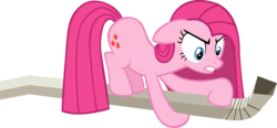 Size: 6465x3000 | Tagged: safe, artist:pasuri98, pinkie pie, earth pony, pony, g4, magical mystery cure, absurd resolution, female, gutter, pinkamena diane pie, simple background, solo, swapped cutie marks, transparent background, vector, vector trace, what my cutie mark is telling me