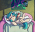 Size: 767x709 | Tagged: safe, artist:dawnfire, dj pon-3, vinyl scratch, pony, g4, alcohol, bottle, commission, female, hangover, on back, sleeping, solo