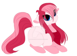 Size: 1024x744 | Tagged: safe, artist:php146, oc, oc only, oc:amai, earth pony, pony, female, mare, prone, simple background, solo, transparent background, watermark