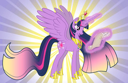 Size: 1800x1184 | Tagged: safe, artist:sapphiregamgee, twilight sparkle, alicorn, pony, g4, big crown thingy, crown, elements of harmony, female, hilarious in hindsight, jewelry, mare, older, older twilight, regalia, solo, twilight sparkle (alicorn), ultimate twilight