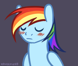 Size: 624x534 | Tagged: safe, artist:xanderserb, rainbow dash, pony, g4, blushing, female, solo