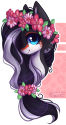 Size: 432x814 | Tagged: safe, artist:tay-niko-yanuciq, oc, oc only, pony, flower, simple background, solo, transparent background