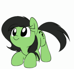 Size: 560x526 | Tagged: safe, artist:acersiii, edit, oc, oc only, oc:filly anon, earth pony, pony, g4, adoranon, animated, behaving like a dog, butt shake, cute, female, filly, foal, frame by frame, gif, happy, ocbetes, recolor, simple background, solo, tail wag, tiny wag, white background