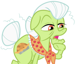 Size: 5321x4500 | Tagged: safe, artist:estories, granny smith, earth pony, pony, g4, absurd resolution, female, hair bun, mare, simple background, solo, transparent background, vector
