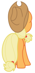 Size: 3500x7345 | Tagged: safe, artist:estories, applejack, earth pony, pony, g4, absurd resolution, cowboy hat, female, hat, mare, rear view, simple background, solo, stetson, transparent background, vector