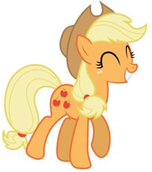 Size: 5926x6662 | Tagged: safe, artist:estories, applejack, earth pony, pony, g4, ^^, absurd resolution, cowboy hat, cute, eyes closed, female, freckles, grin, happy, hat, jackabetes, mare, simple background, smiling, solo, stetson, transparent background, vector