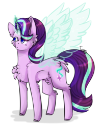 Size: 793x1000 | Tagged: safe, artist:twinkepaint, starlight glimmer, pony, g4, artificial wings, augmented, chest fluff, female, magic, magic wings, simple background, solo, transparent background, wings