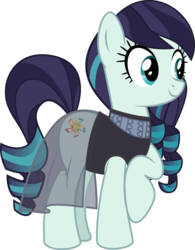 Size: 3287x4219 | Tagged: safe, artist:jhayarr23, coloratura, earth pony, pony, g4, the mane attraction, clothes, female, high res, mare, raised hoof, rara, see-through, simple background, smiling, solo, transparent background, vector